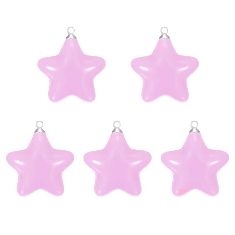 Acrylic Beads 5Pcs Star Shape Decoration Hanging Pendants for Craft
