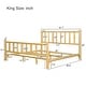 preview thumbnail 5 of 7, King Size Rustic Farmhouse Log Bed Frame, Solid Pine Cylinder Construction, Fits Mattresses and Box Springs, Natural