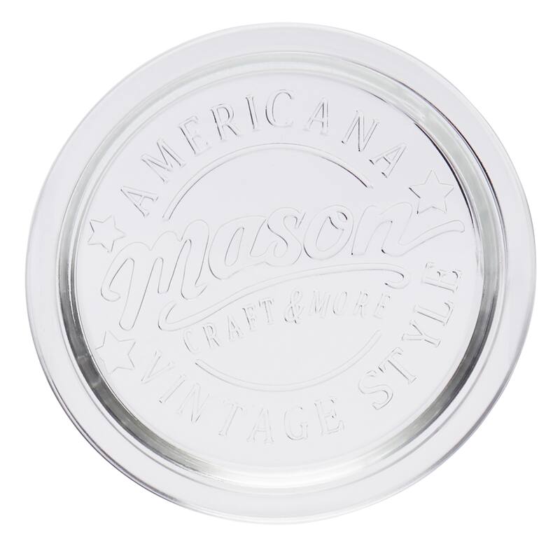 Mason Craft & More 7-piece Glass Coaster Set w Wire Rack Holder
