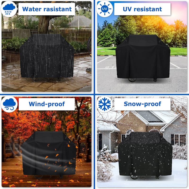 Heavy Duty BBQ Gas Grill Cover Waterproof UV Fade Resistant - 55"x 30"x 47"