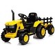 preview thumbnail 14 of 32, 12V Battery Powered Electric Tractor and 35W Dual Motors for Kids Bluetooth Music/USB, Safety Belt, 3-Gear-Shift, 7-LED Lights Yellow