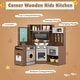 preview thumbnail 9 of 28, Gymax Corner Kitchen w/ Lights & Sounds Interactive Wooden Playset for