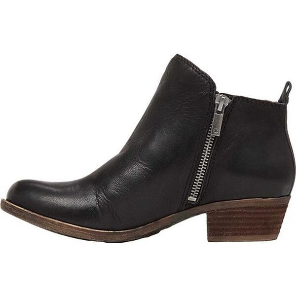 lucky brand basel bootie black leather