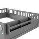 preview thumbnail 9 of 10, Full Size Toddler Floor Bed Fence Bed with Guardrails, Grey