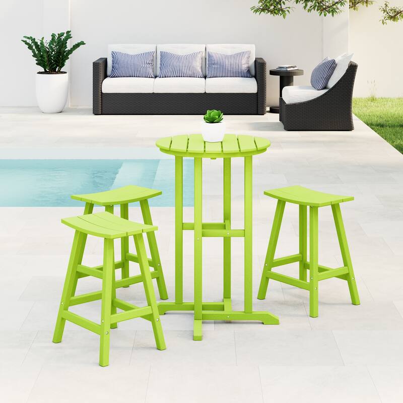 Laguna Hdpe All Weather Outdoor Patio Bistro Counter Set (4-Piece Set)