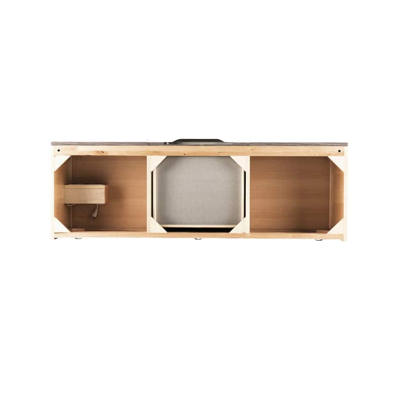 James Martin Vanities Columbia 59" Double Vanity, Ash Gray with Brushed Nickel Hardware