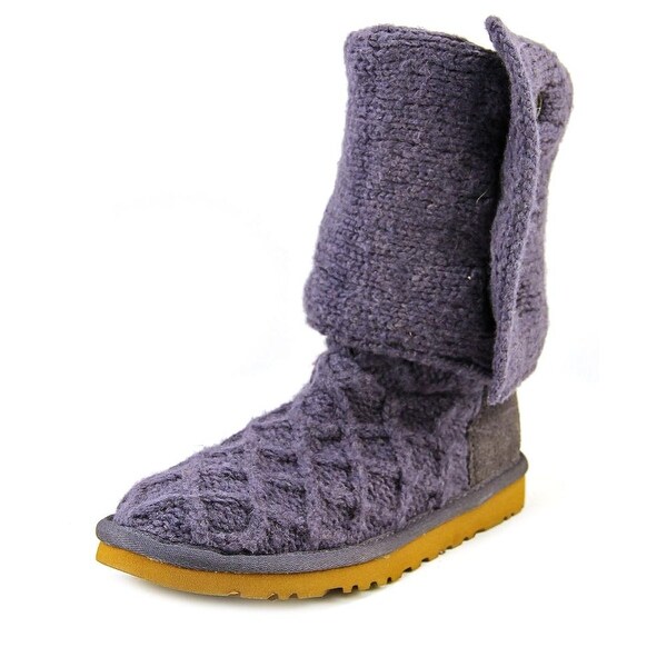 Ugg Australia Lattice Cardy Women Round Toe Canvas Blue Winter Boot