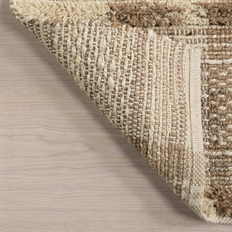 Nuloom Blakley Textured Plaid Jute Area Rug