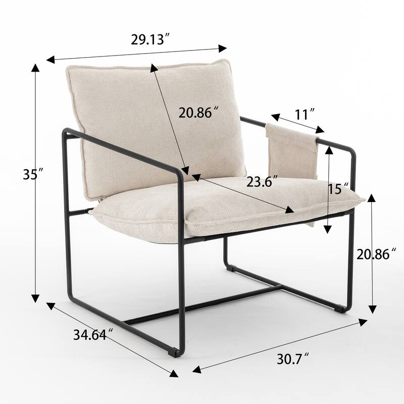 2 PCS Hanging Accent Chair,Lazy Sofa Chair wArm Pocket