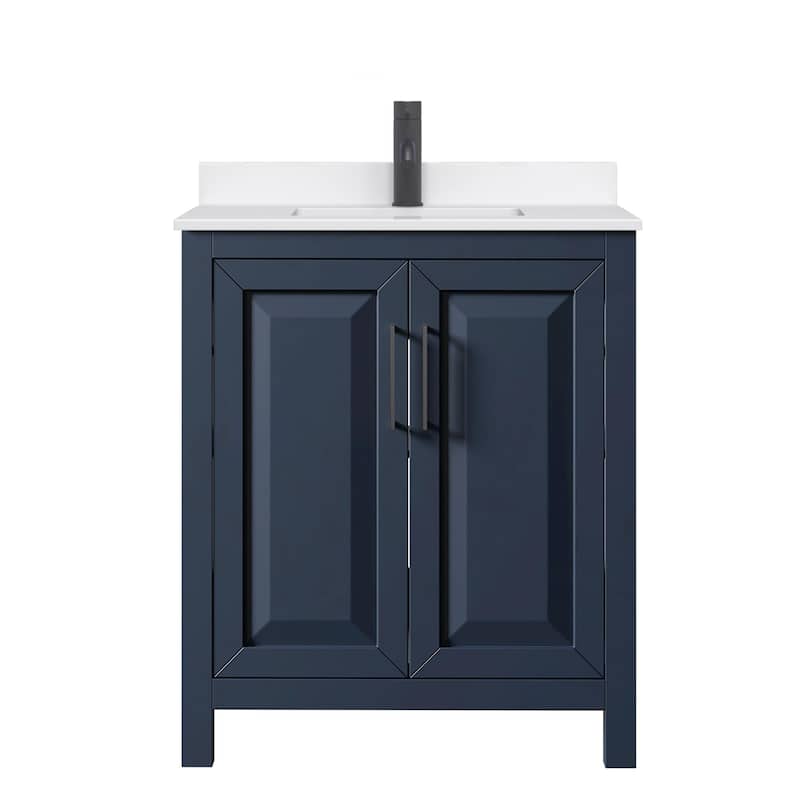 Daria 30-inch Single Vanity, Single Hole Quartz Top