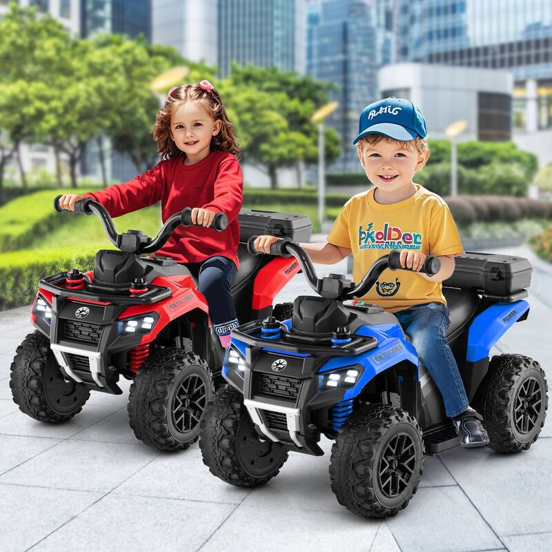 Gymax 6V Kids Ride On ATV w/ Music & Spray Function USB Port Storage