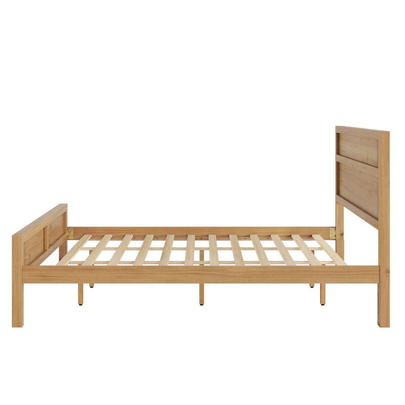 GDFStudio - Maddox Modern Wood Panel Bed with Slat System