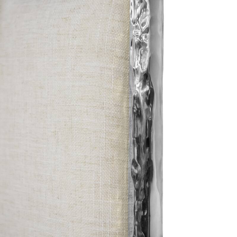 Furniture of America Zayen Modern 4-Piece Queen Size Hammered Metal Platform Bedroom Set with 2 Nightstands and Bench