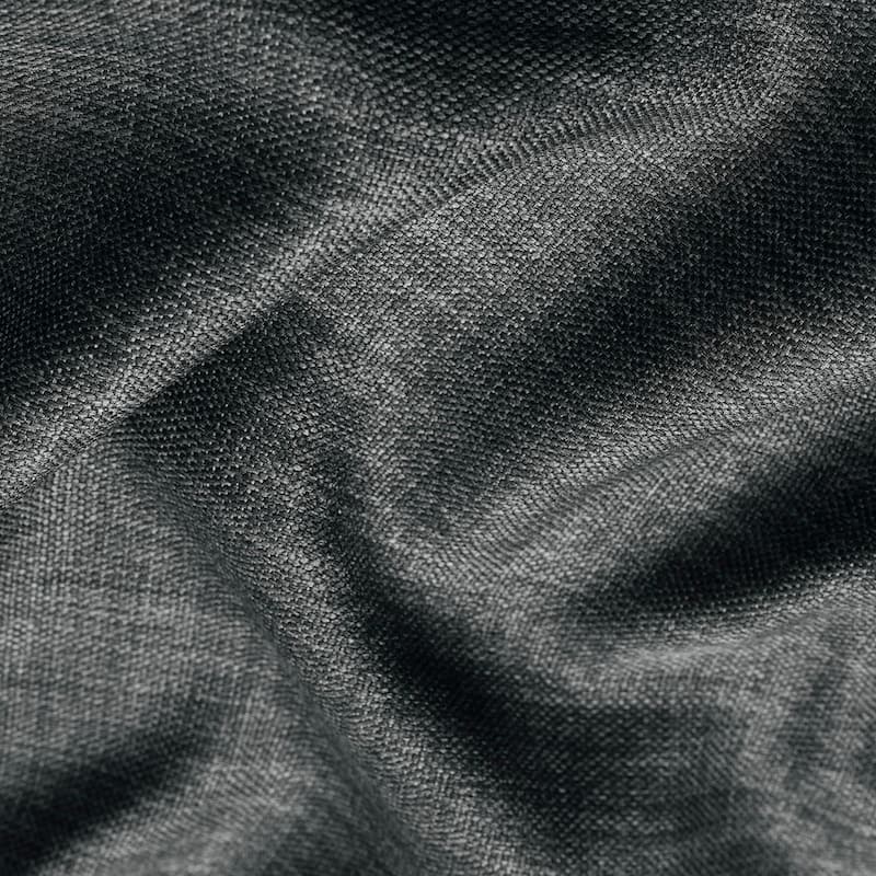 Exclusive Fabrics French Pleated Textured Faux Linen Room Darkening Curtains for Bedroom & Living Room Curtains Single Panel