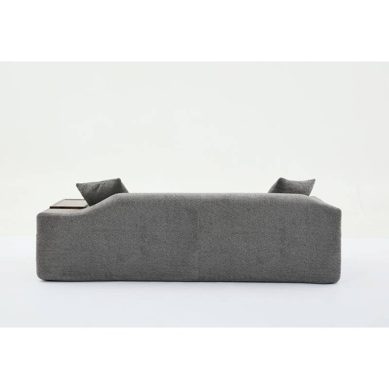 Boucle Sofa Set: 3 Seater, 2 Seater, and End Table for Living Rooms