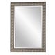 preview thumbnail 1 of 3, Silvio TiLED Rectangular Vanity Wall Mirror 32.75" Silver and Black