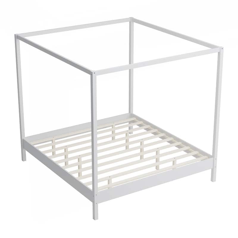 Sturdy and Stylish Four-Poster Canopy Bed Frame for Dreamy Bedrooms