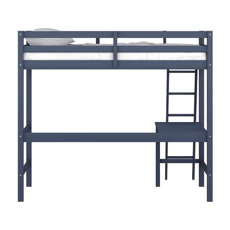 Hillsdale Caspian Wood Twin Loft Bed with Desk