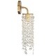 preview thumbnail 1 of 4, Gabrielle 1 Light Antique Gold Wall Mount - 4'' W x 19'' H x 5.51'' D