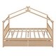 preview thumbnail 4 of 54, Full Size Wooden House Bed with Drawers,Creativity House Bed,Solid Construction