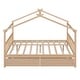 preview thumbnail 37 of 43, Full Size Wooden House Bed with Storage Drawers - Imaginative Kids Bed Frame