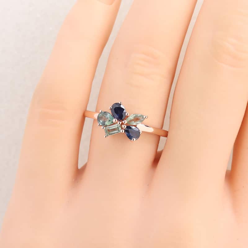 Miadora Multi-Gem Cluster Ring Sterling Silver