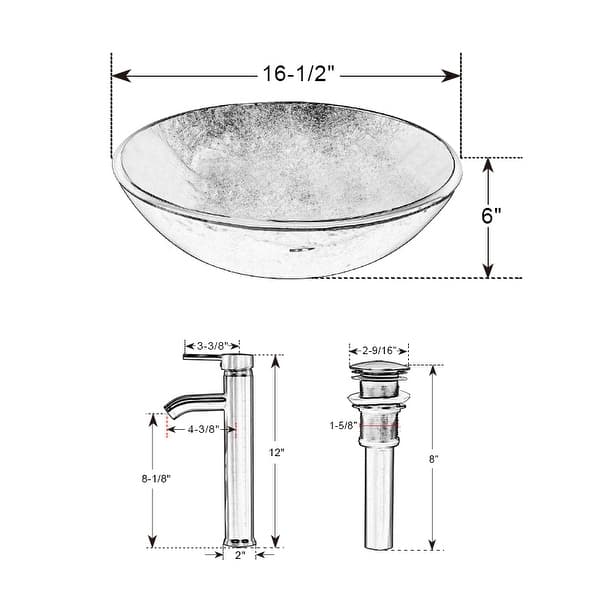 dimension image slide 8 of 10, 36" Brown Bathroom Vanity Set with Side Cabinet Mid-Century Vanity with Sink & Faucet