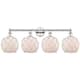 Option Polished Nickel / White Glass with White Rope