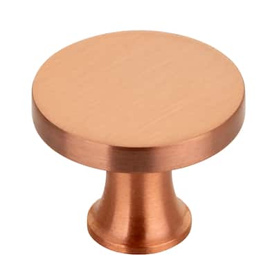 Copper Kitchen Cabinet Knobs 1-1/4 inch (32 mm) Diameter 100% Solid Brass Drawer Knob (10-PACK)