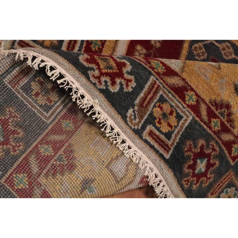 Hand Knotted Oriental 100% Wool Carpet Traditional Geometric Beige & Ivories Viss Area Rug - 5' 9'' X 4' 0''