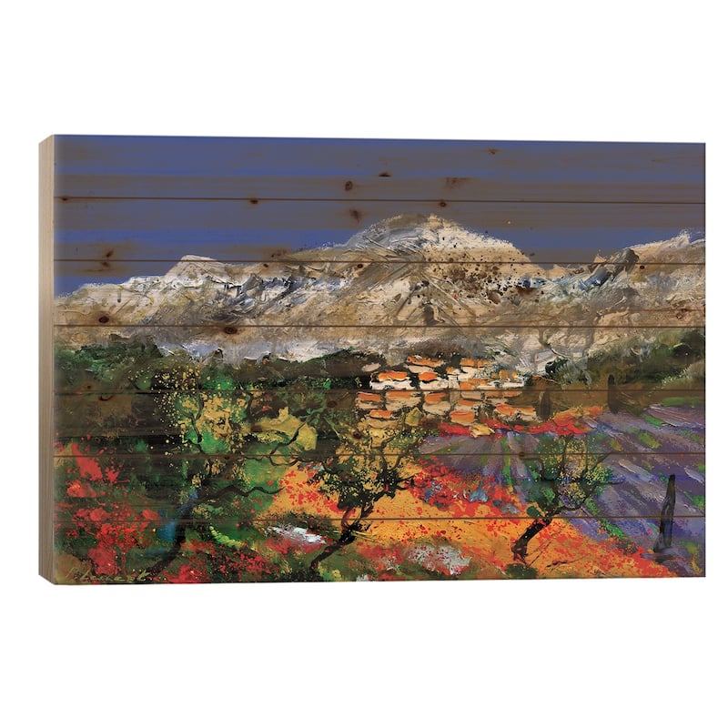Wonderful Provence Print On Wood by Pol Ledent - Multi-Color - 26x40x1.5