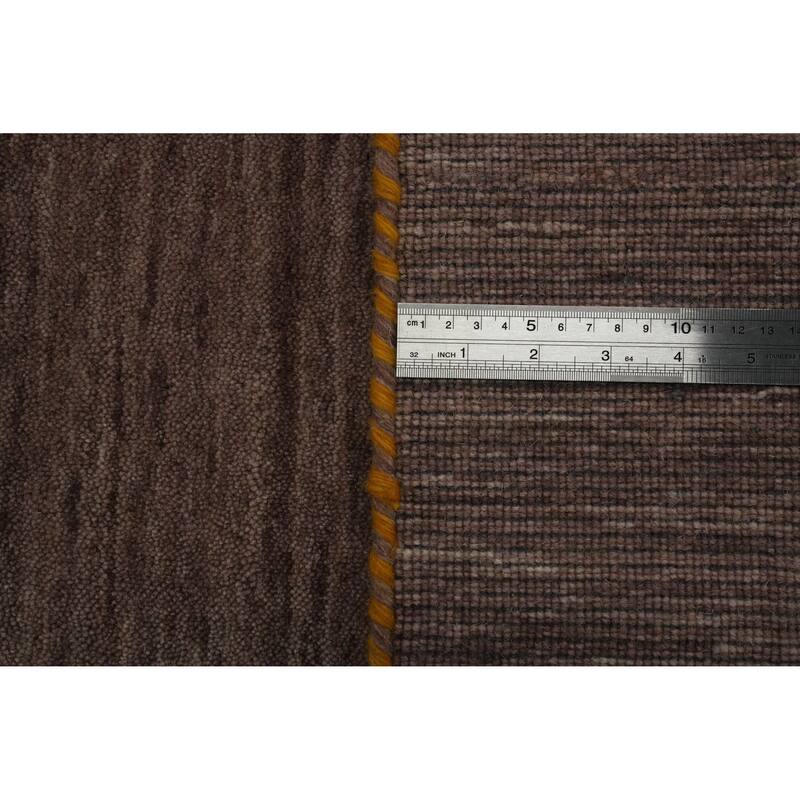 Hand Knotted Oriental 100% Wool Carpet Tribal Animal Pictorial Brown Gabbeh Area Rug - 9' 11'' X 8' 0''