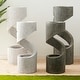 preview thumbnail 29 of 34, 32-Inch Modern Polyresin LED Spiral Outdoor Fountain With Small Planter by Glitzhome