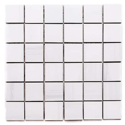 Soho 2x2 Matte Marble Look Porcelain Grid Mosaic Tile - Floor, Wall, Backsplash