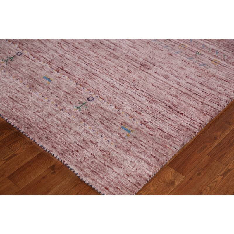 Hand Knotted Oriental 100% Wool Carpet Tribal Animal Pictorial Multi-Colored Gabbeh Area Rug - 10' 8'' X 7' 10''