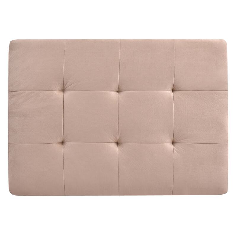 Upholstered Tufted Ottoman - 38" - Mocha