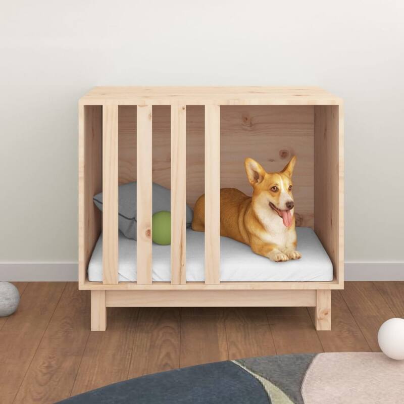 vidaXL Dog House Pine Solid pine wood (untreated) Medium Durable