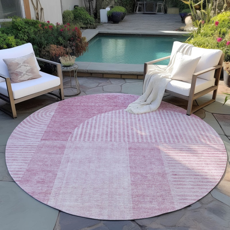 Machine Washable Indoor/ Outdoor Chantille Modern Deco Rug