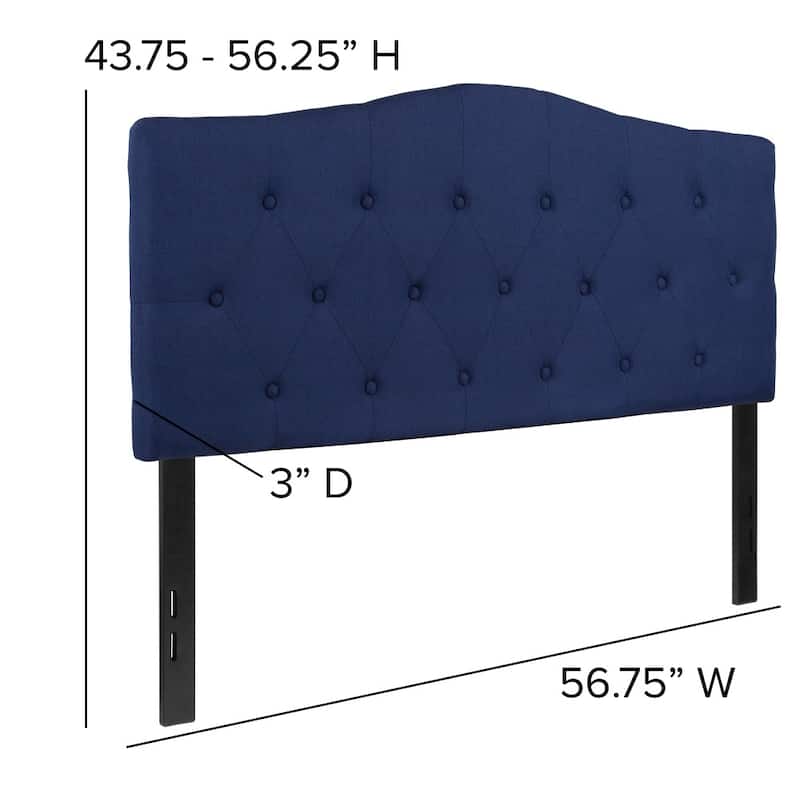 Arched Button Tufted Upholstered Headboard
