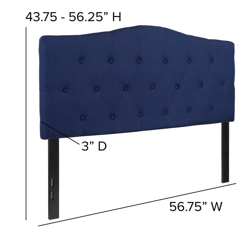 Arched Button Tufted Upholstered Headboard