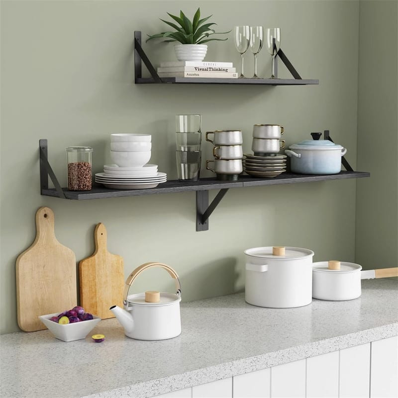 Floating Shelves 24 inches Long Set of 3 - 8"D x 24"W x 6.3"H