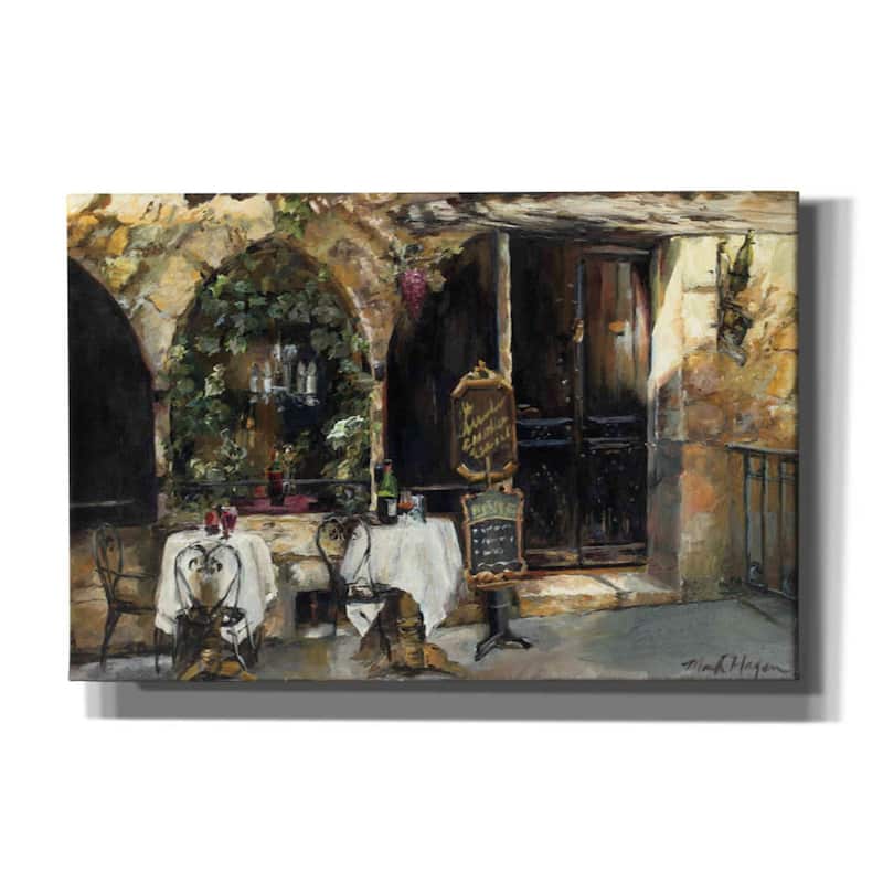 Epic Graffiti 'Meeting at the Cafe' by Marilyn Hageman, Canvas Wall Art - 18x12