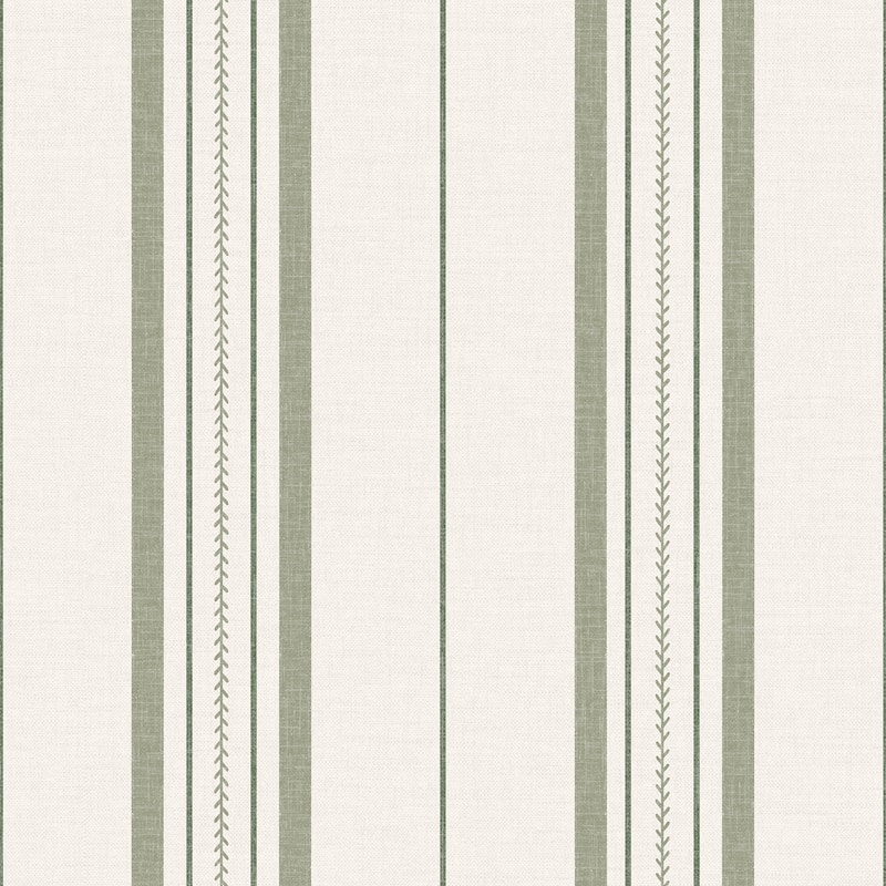 NuWallpaper Brownstone Boys Townhouse Stripe Ivy Peel and Stick Wallpaper - N/A