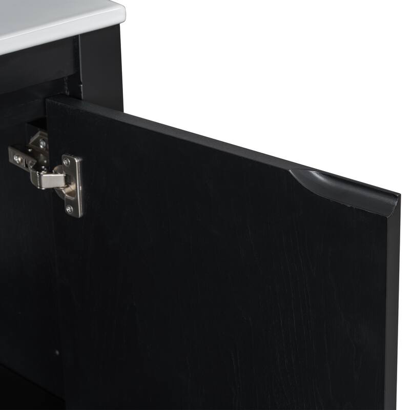 72" Retro Espresso Double Vanity Set for Bathroom - Handcrafted Solid Wood Cabinets with Ceramic Sinks and Weathered Texture