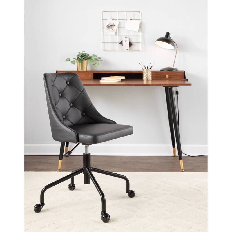 Silver Orchid Ockelbo Adjustable Office Chair with 4-Star Caster Base