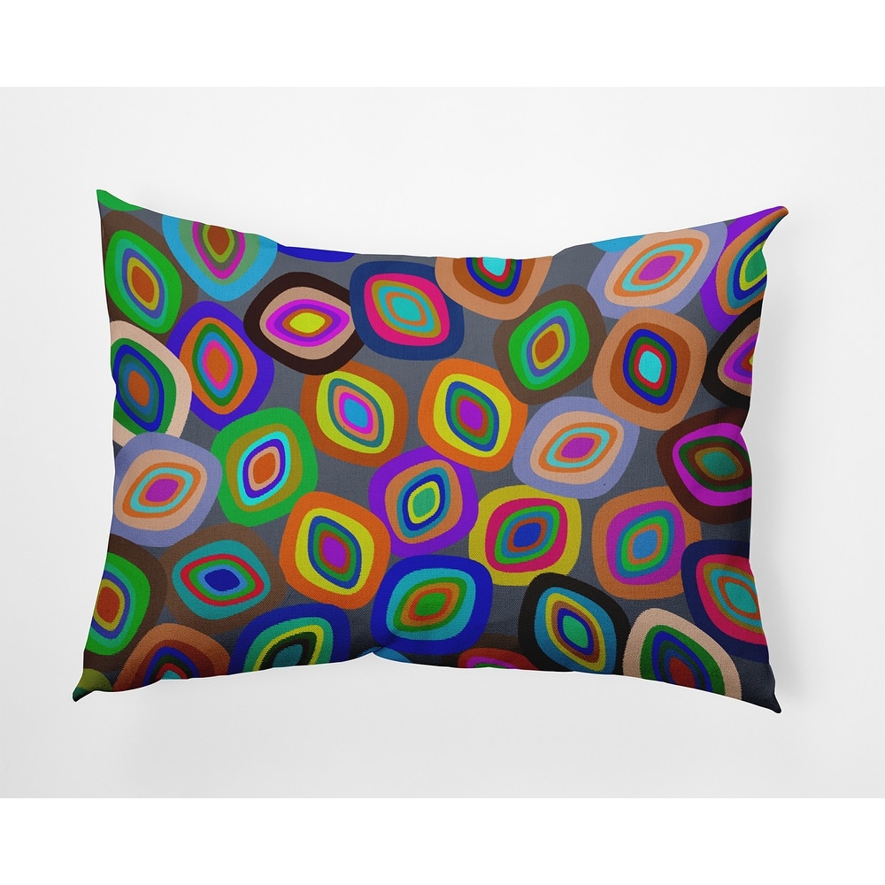 Modern Leaf Pile Fall Indoor/Outdoor Throw Pillow