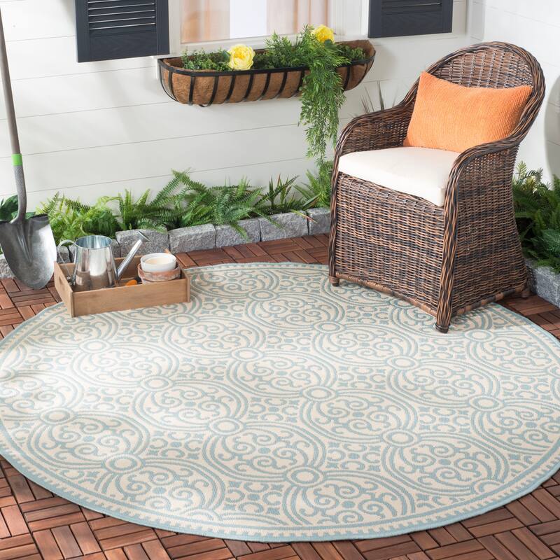 SAFAVIEH Beach House Guilene Indoor/ Outdoor Waterproof Patio Backyard Rug