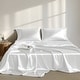 preview thumbnail 16 of 91, Madison Park Essentials Satin Luxury 6 PC Sheet Set Cal King - White