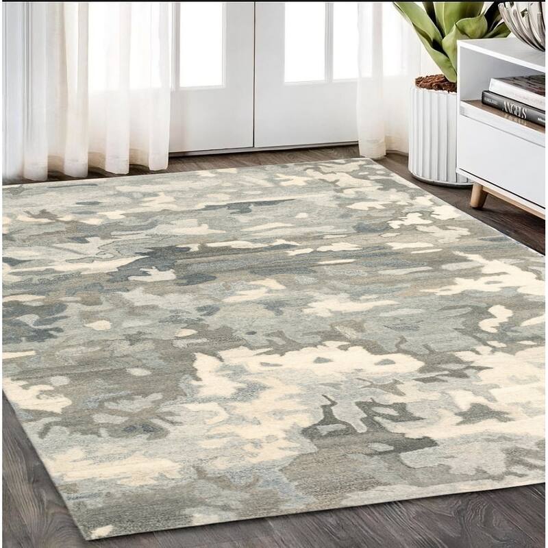 HomeRootsAbstract Modern Rectangle Area Rug - 96.06' X '59.84' X '0.43