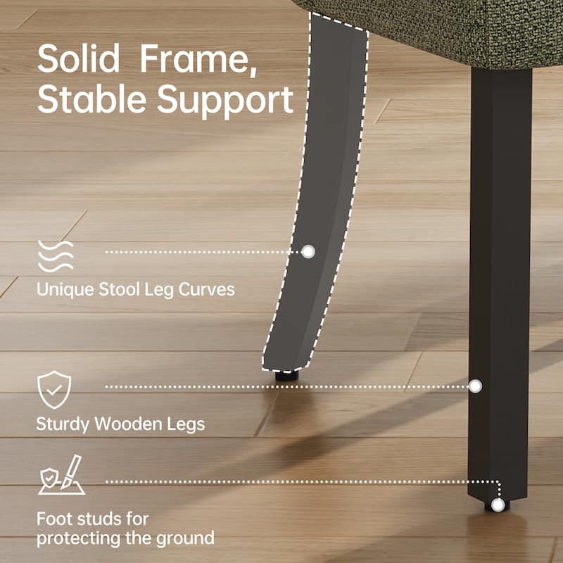 Set of 2/4/6 Modern Fabric Upholstered Dining Room Chair Kitchen Chairs with Wood legs